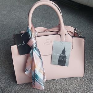 London Fog Pink Satchel with Elegant Design